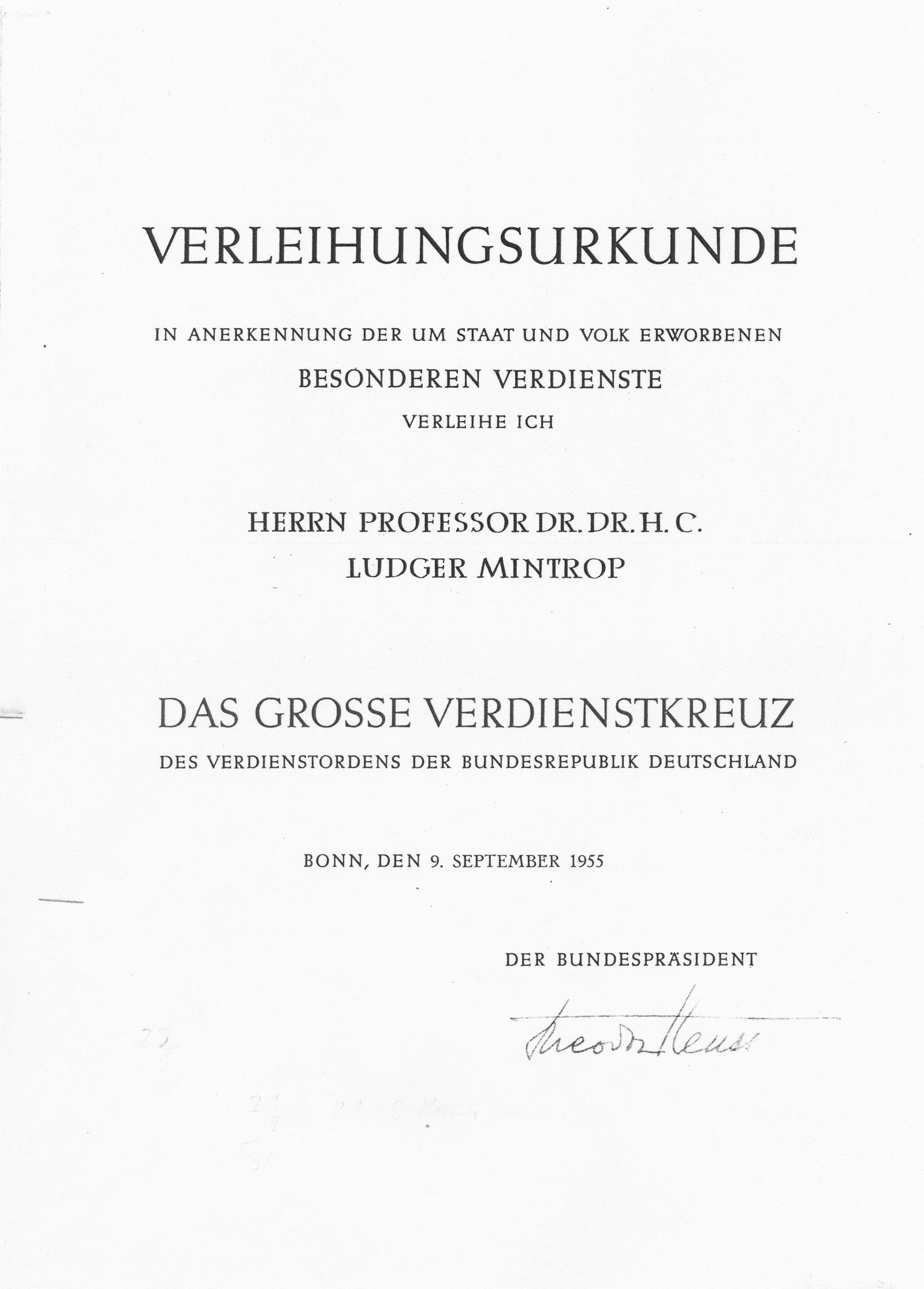 31 Verleihungsurkunde