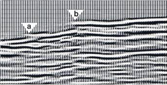 The refraction events are corrected to standard distances of 30 km
